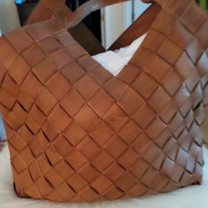 Floriana Leather Basketweave/ woven/lattice bag